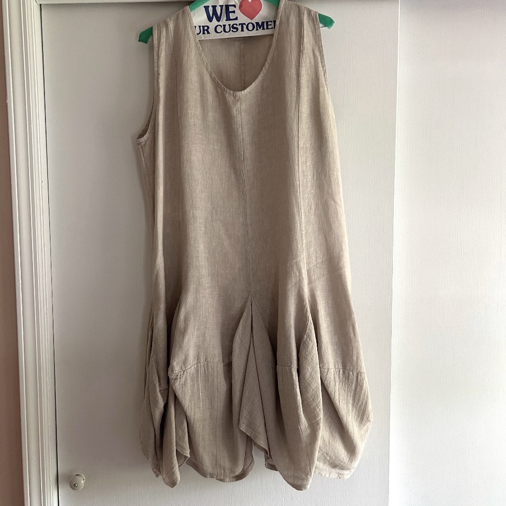 Natural Linen dress.  Made in Italy.